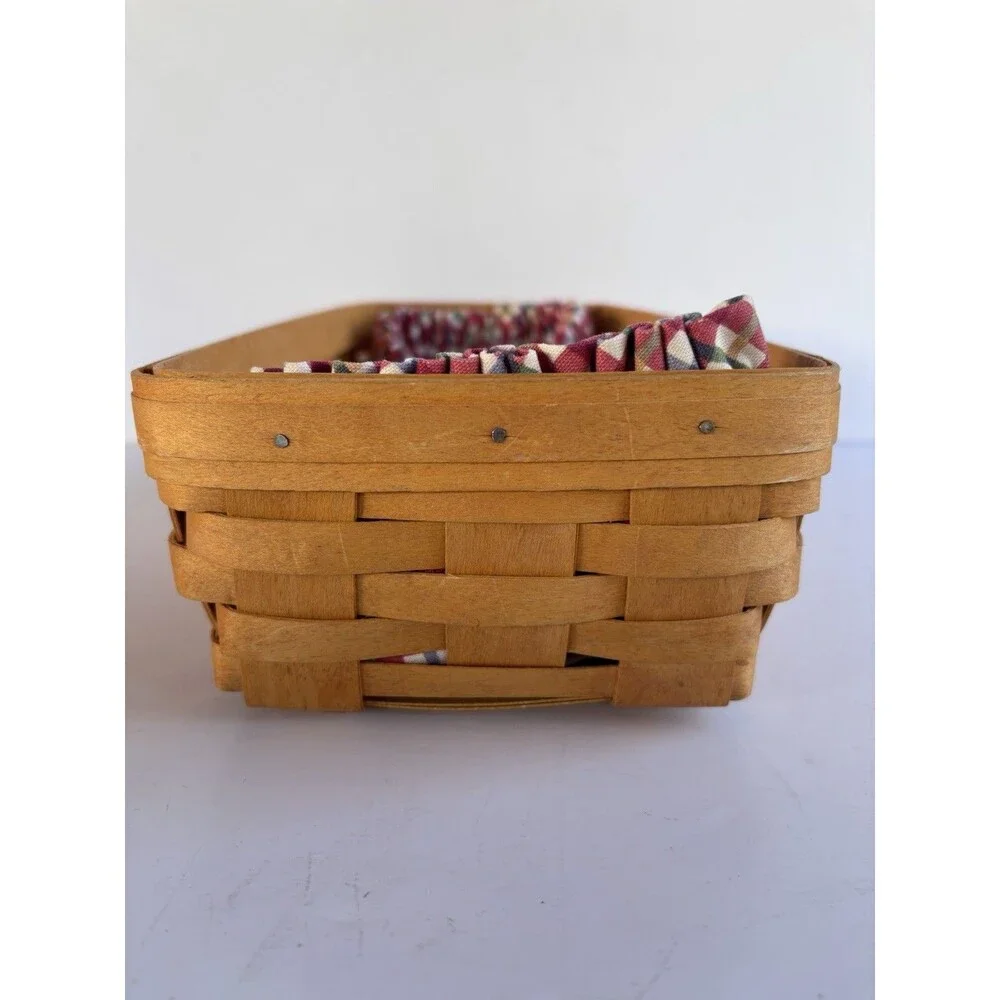 Longaberger Rectangle Bread Basket 1999  Liner Protector Set
